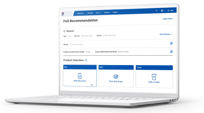 Notebook s rychlými doporučeními na obrazovce